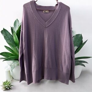 SO Lavender V-Neck Sweater